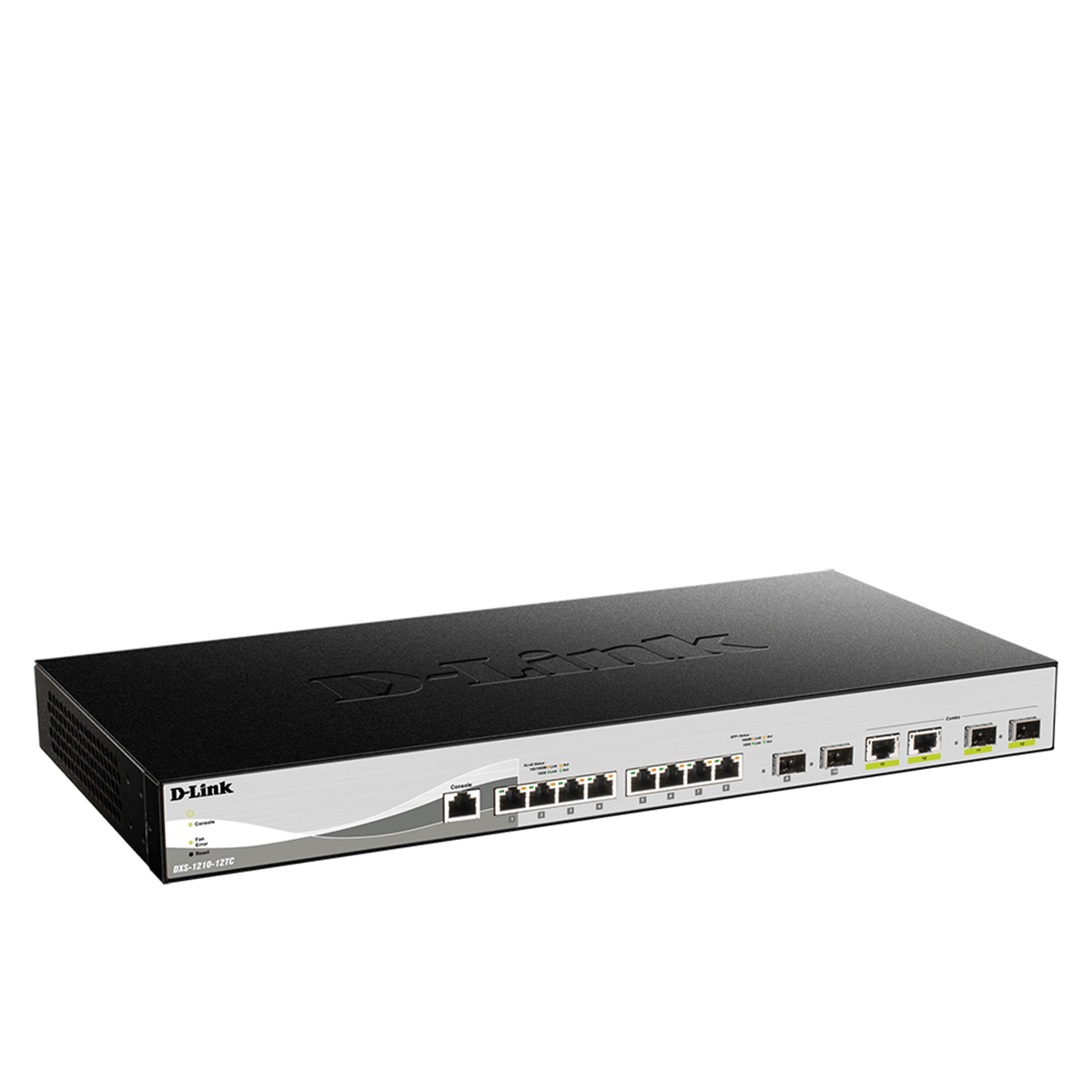 سوئیچ شبکه مدیریتی 10 پورت + 2 پورت SFP دی لینک مدل DXS-1210-12TC-3